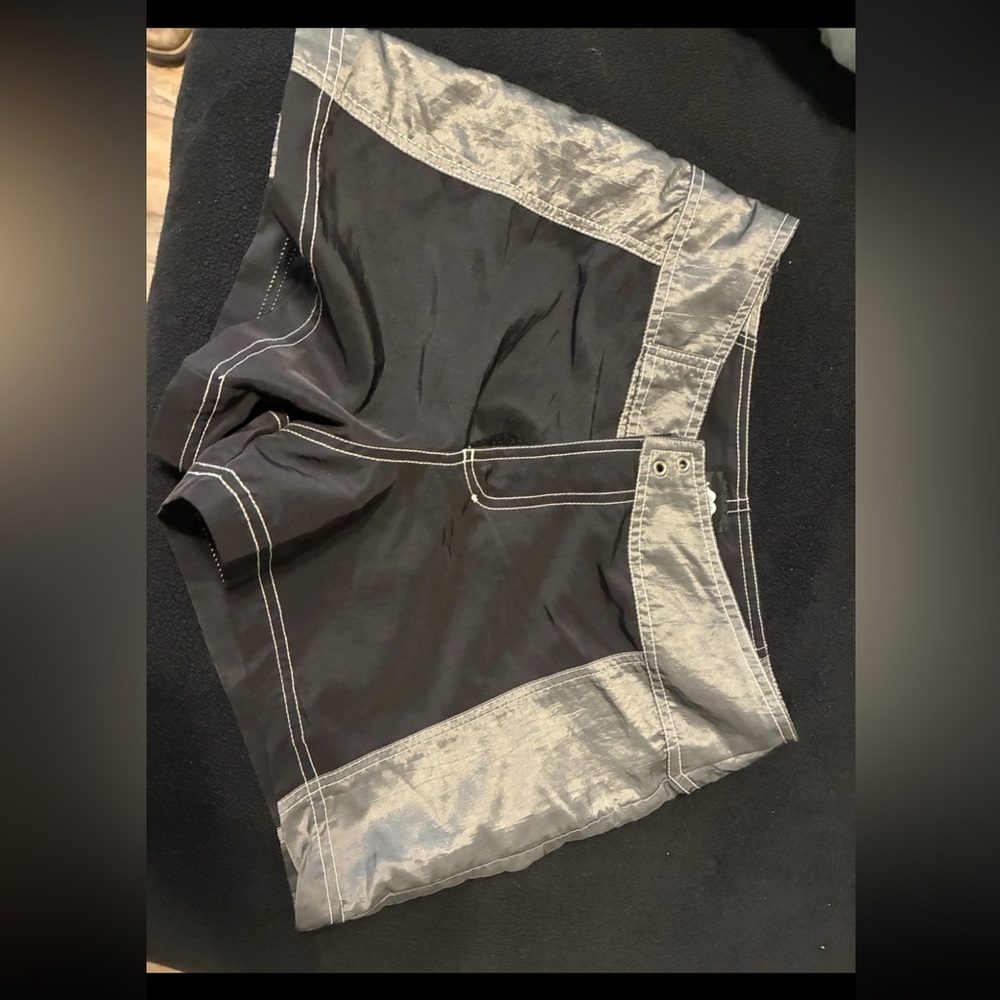 Vintage Y2K Board Shorts For Women Black and Gray